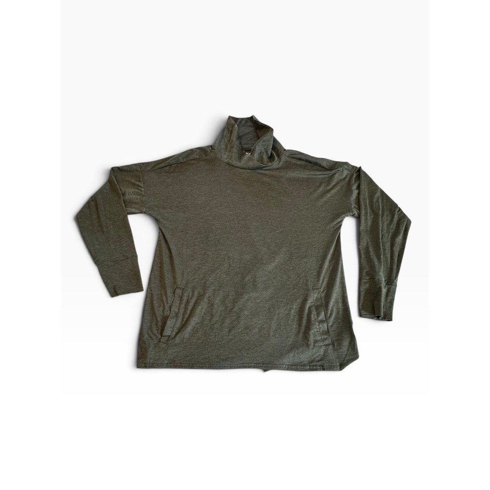 Columbia Cowl Neck Tunic Womens Large Gray Split Back XK0791